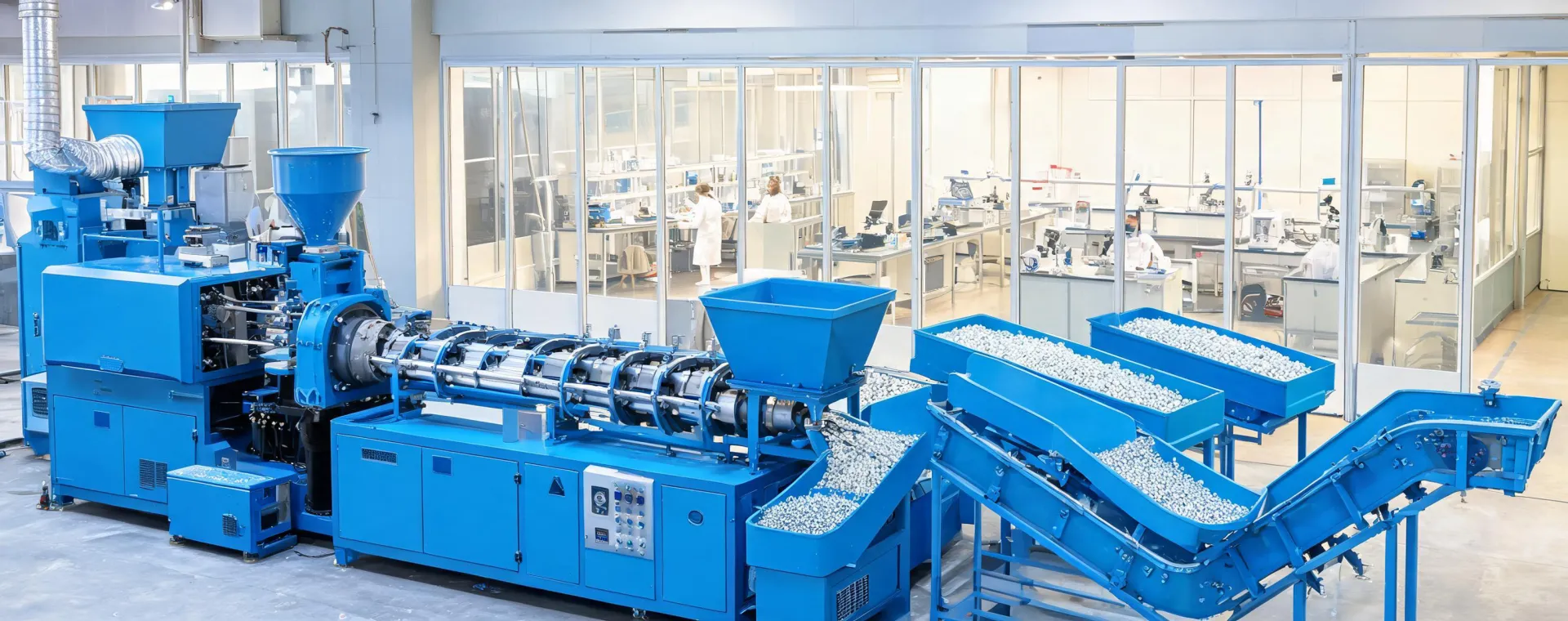 Polymer compounding line